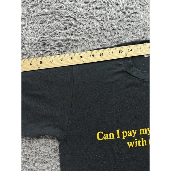 Vintage 1980's Humor Funny Tshirt "Can I Pay My Mastercharge With My Visa?" L - Picture 8 of 9